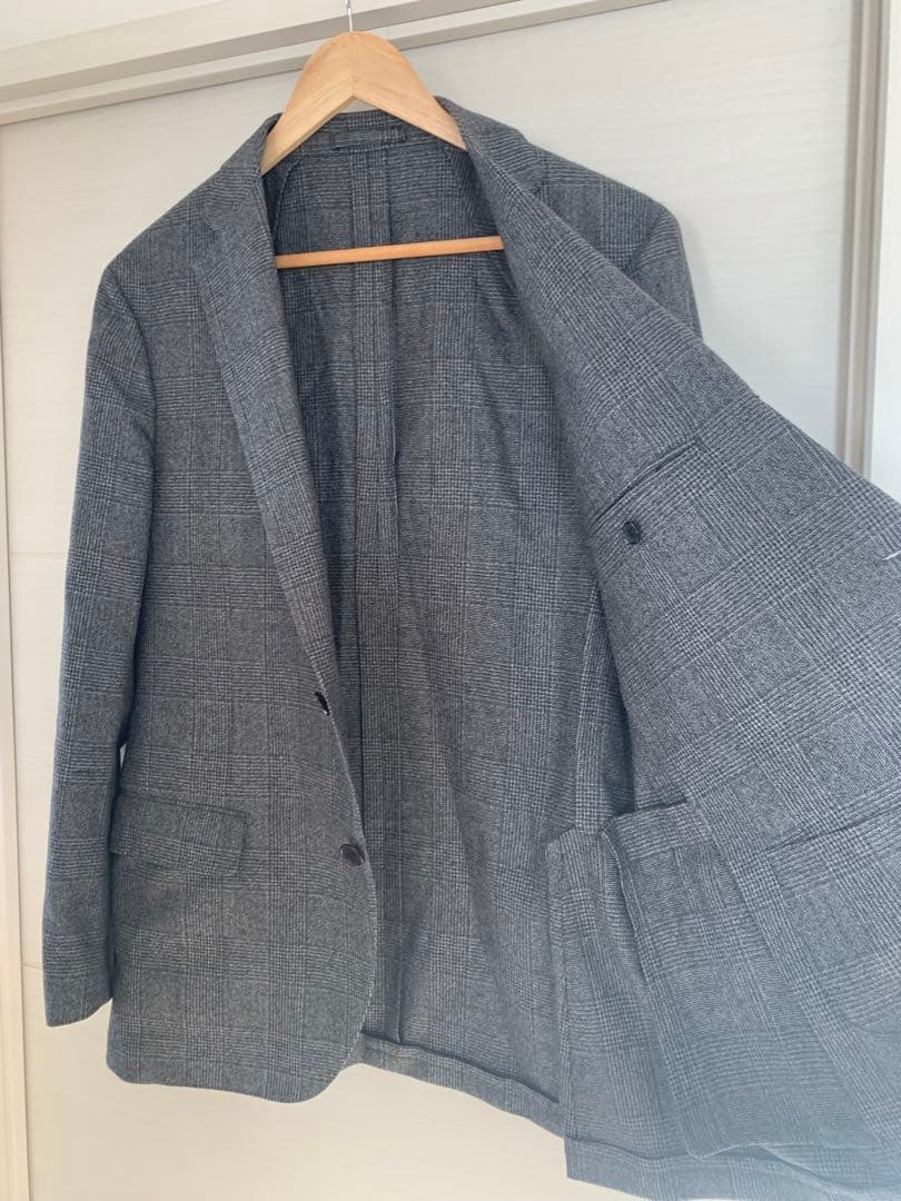 グレー チェック柄 テーラードジャケット