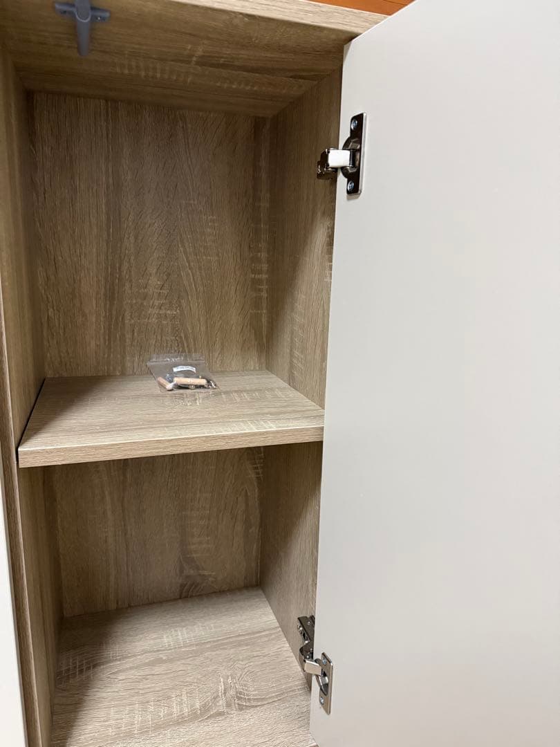 韓国インテリア　バイカラーキャビネット 96cm幅