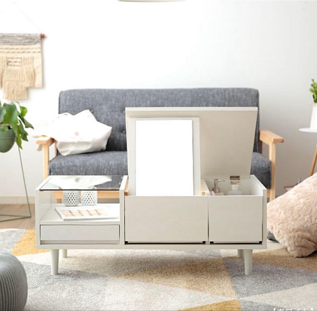 [新品未開封] LOWYA Irror テーブルドレッサー グレー