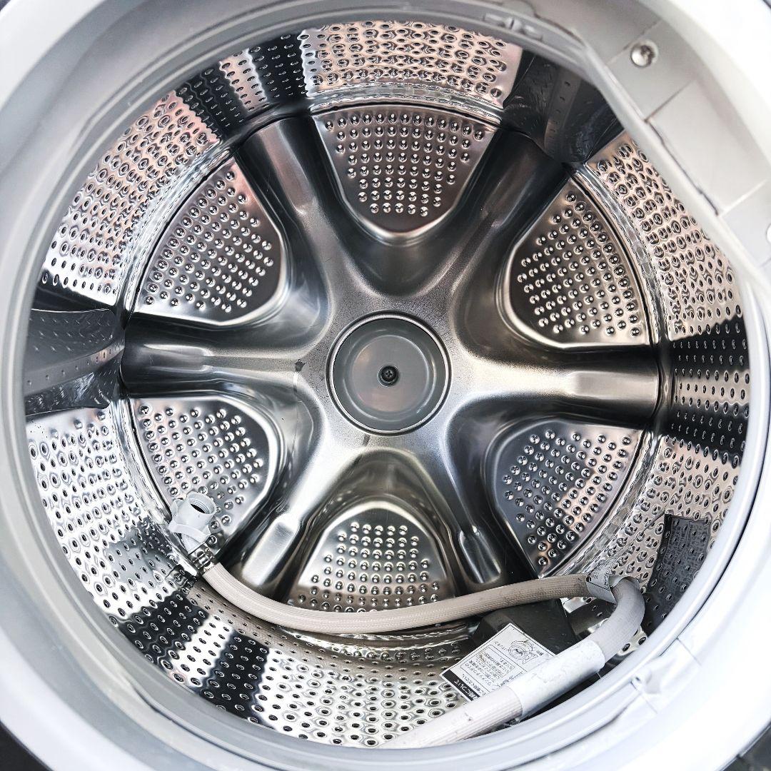 配送設置無料！純正日立シャンパンおしゃれスリムドラム式洗濯乾燥機！完動品超美品！