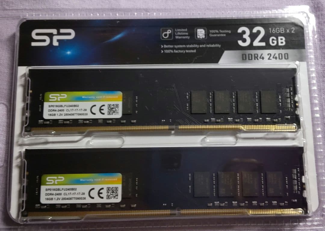 シリコンパワー メモリ ddr4 32gb 16GB×2枚