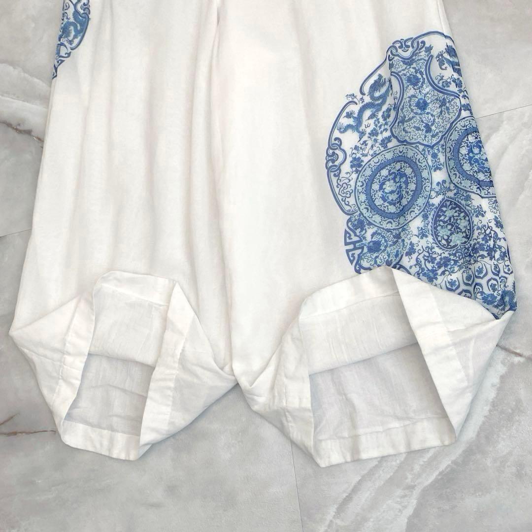 A13602 美品 ジュンヤワタナベ 22ss スカル　サルエルワイドパンツ　白