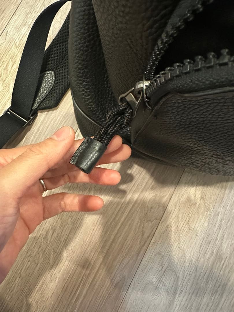 【美品】COACH ブラックレザーリュック