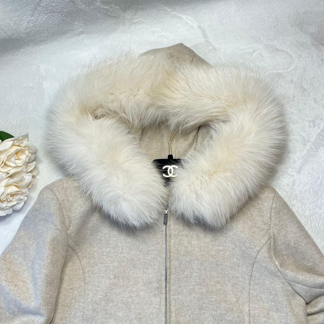 極美品✨FOXEY フォクシー　カシミヤ　フォックスファー　ショート丈