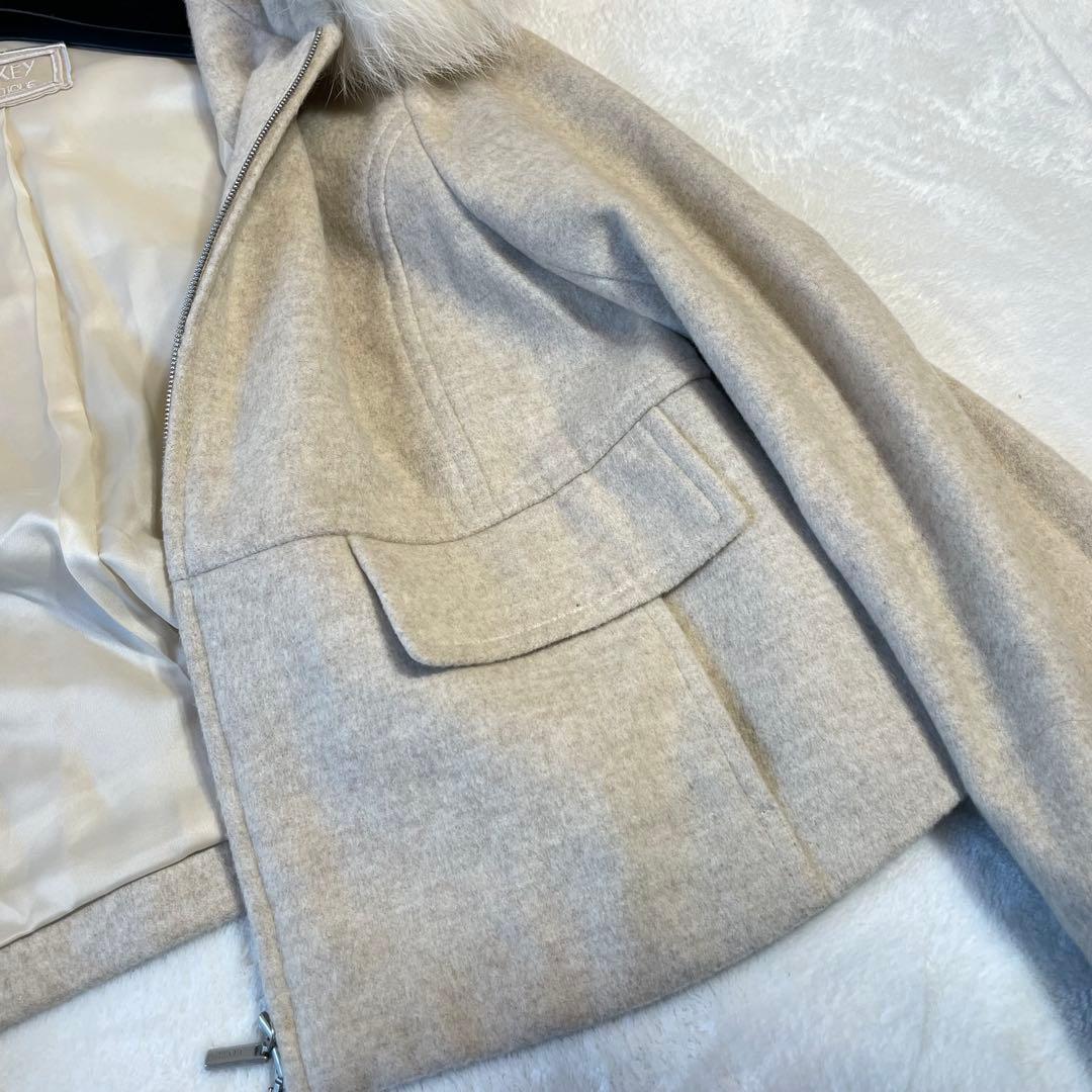 極美品✨FOXEY フォクシー　カシミヤ　フォックスファー　ショート丈