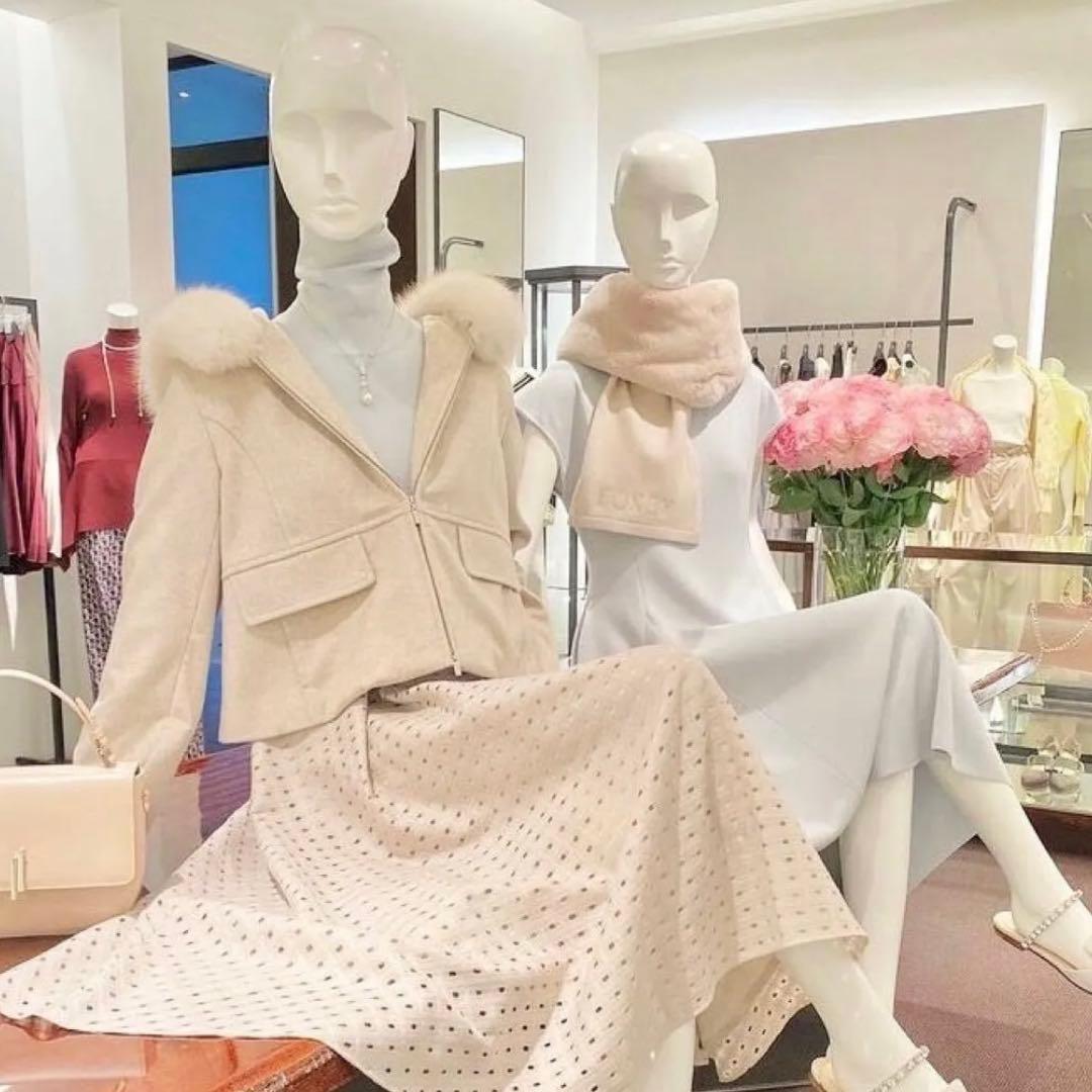 極美品✨FOXEY フォクシー　カシミヤ　フォックスファー　ショート丈