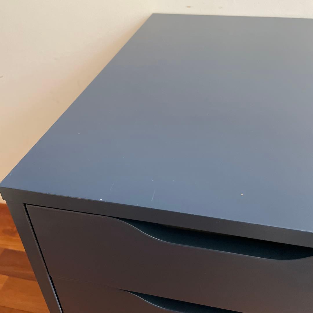 IKEA ALEX アレクス　引き出しユニット　ブラックブルー