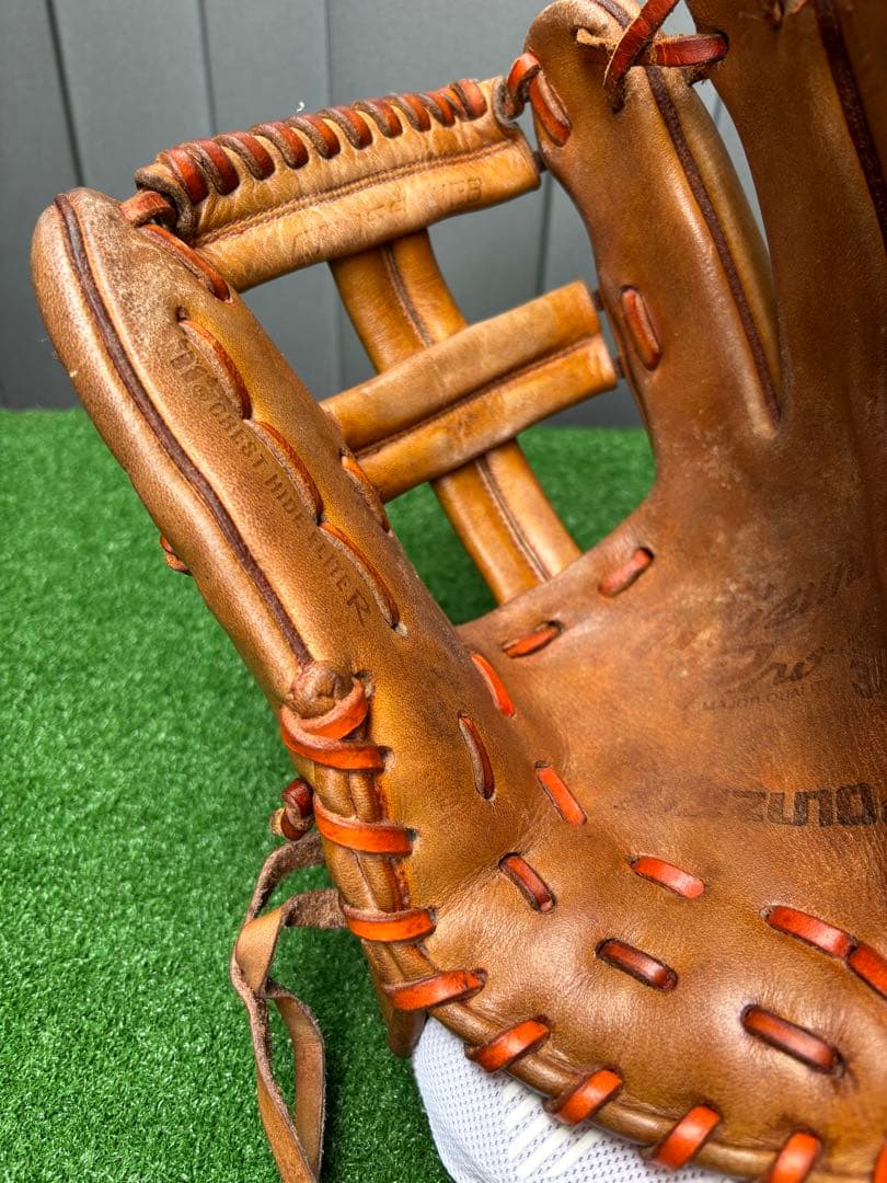 Mizuno Pro軟式オールラウンド用グラブ　オレンジカラー