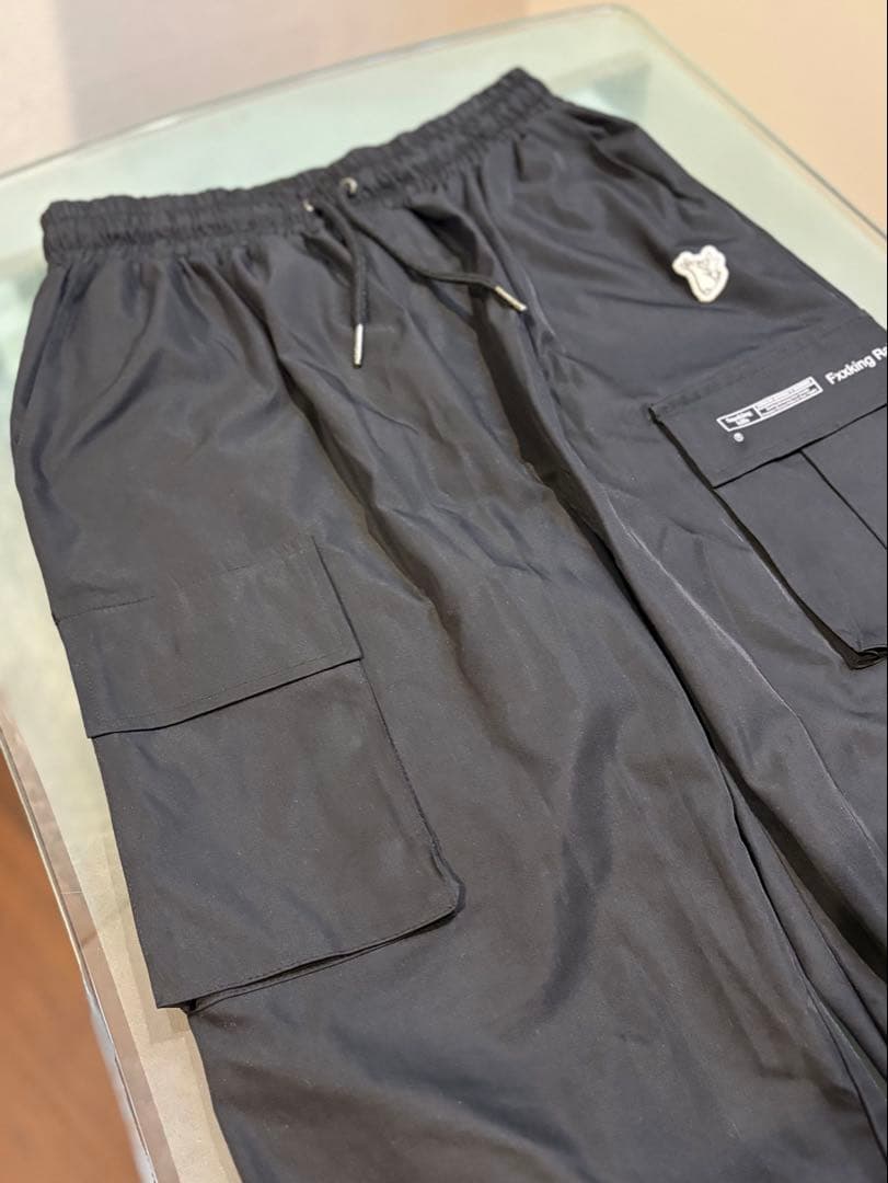 最終価格希少FR2 ブラックナイロンパンツ　Lサイズ