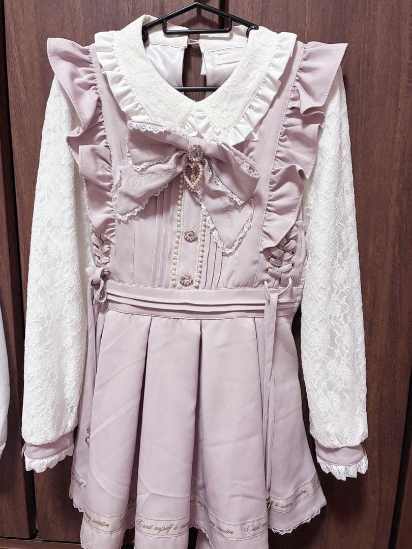 LIZLISA バックカシュクールセットアップ ピンク