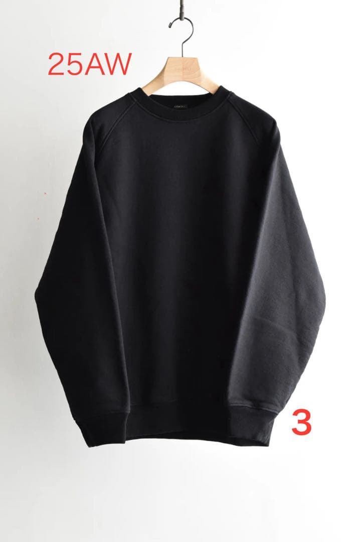 2025AW COMOLI コットン裏毛 クルーネック 3