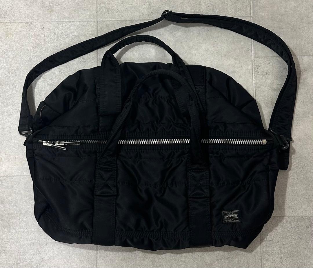 [美品]廃盤 ポーター タンカー ボストンバッグ ダッフル 2way ブラック