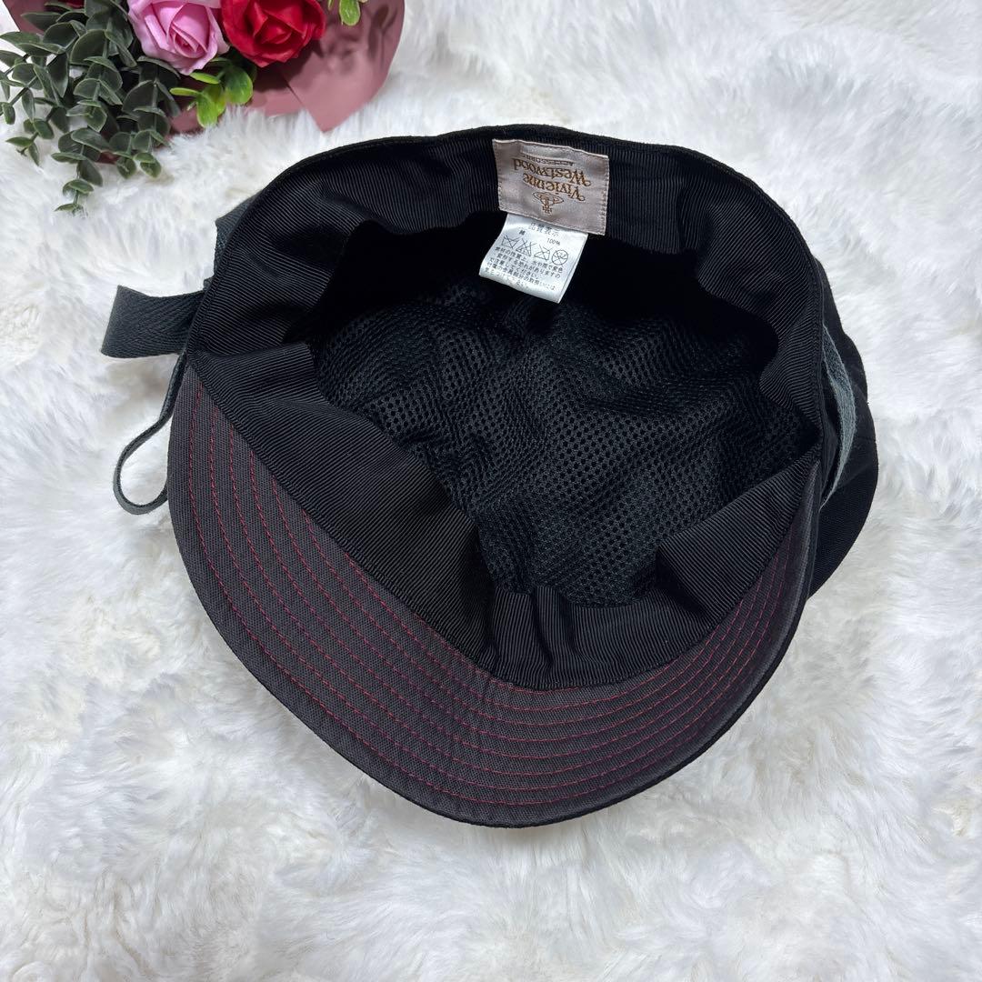 Vivienne Westwood キャスケット リボン オーブ 黒×赤