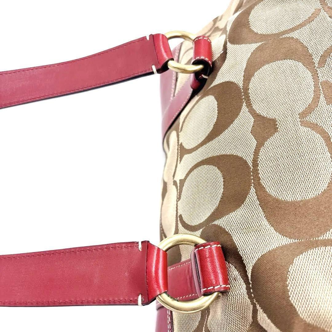 COACH シグネチャー レザーキャンバス ハンドバッグ 00s Y2K