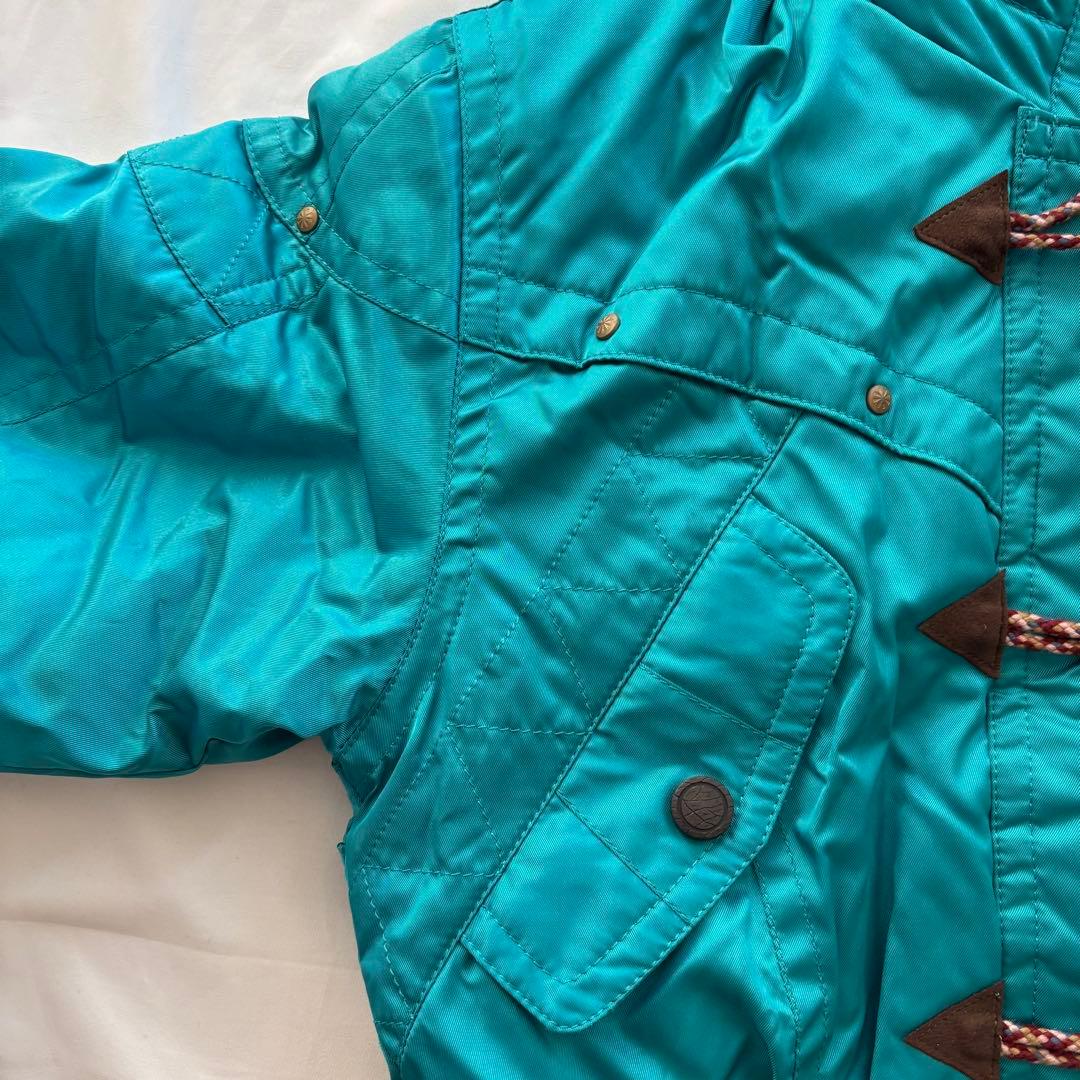 y2k 平成ギャル 短丈 中綿ジャケット フード付き ターコイズ Archive