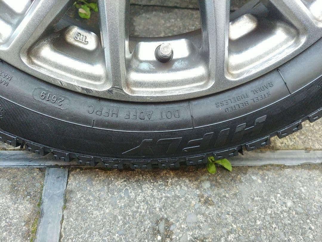 スタッドレス　アルミ４本155/65R14 ゴム良好　溝良好　東京都引取限定