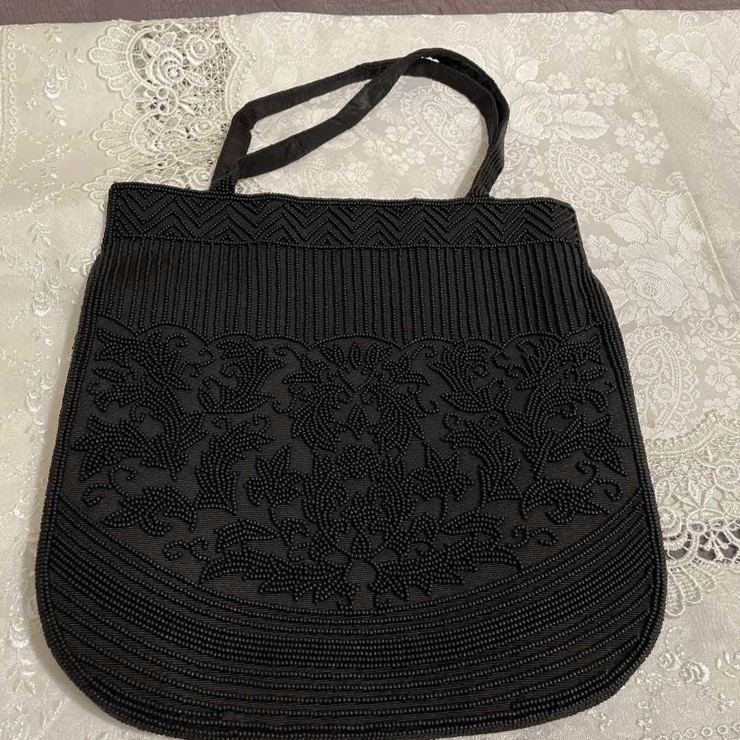 柏ビーズ艶消しビーズバック