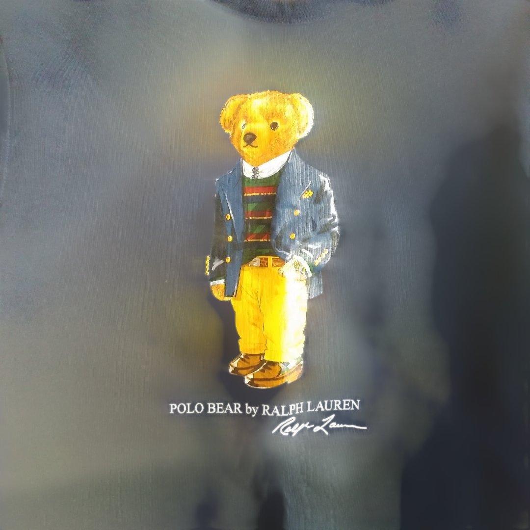 1回着用ポロラルフローレンポロベア トレーナー ネイビー L/G 14-16歳