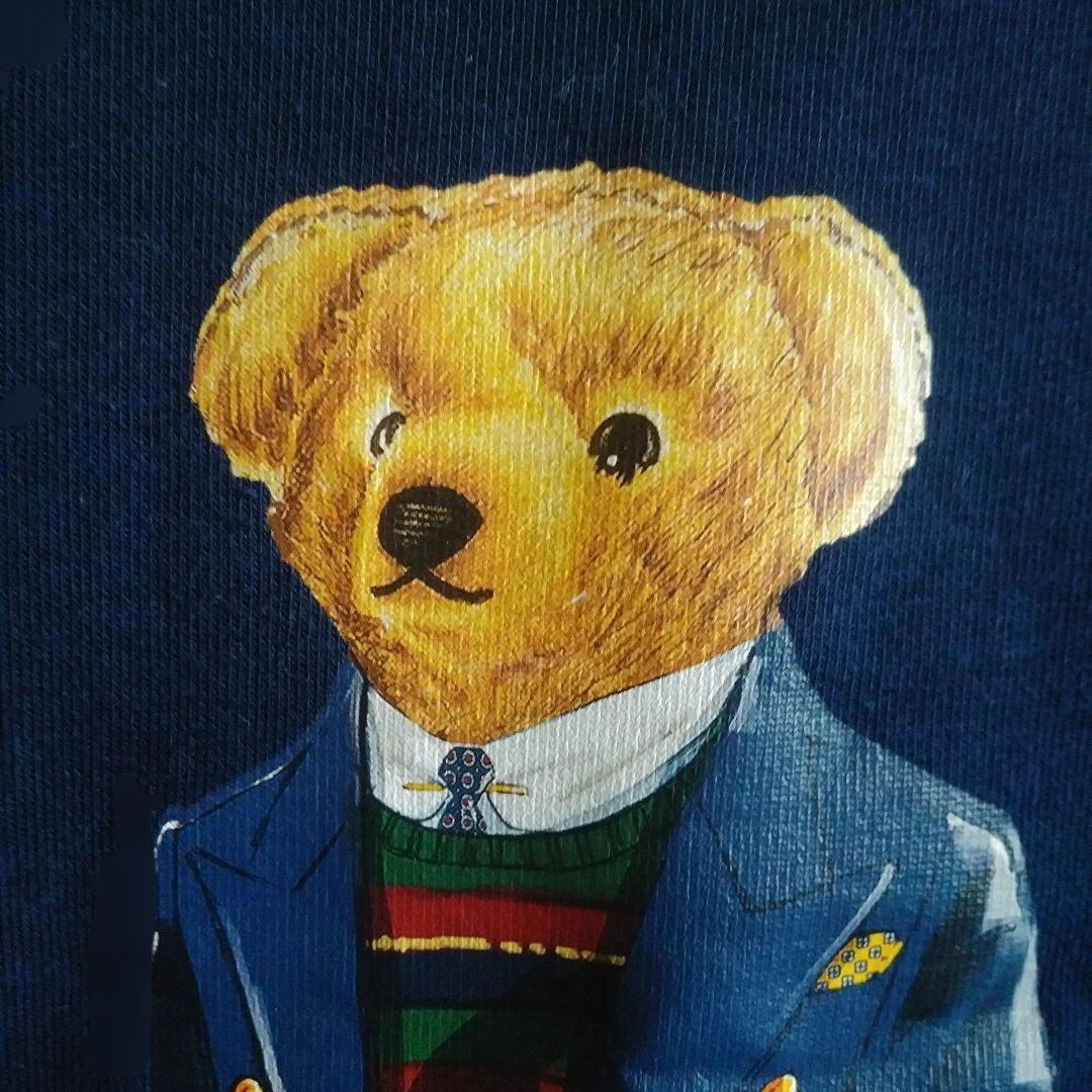 1回着用ポロラルフローレンポロベア トレーナー ネイビー L/G 14-16歳