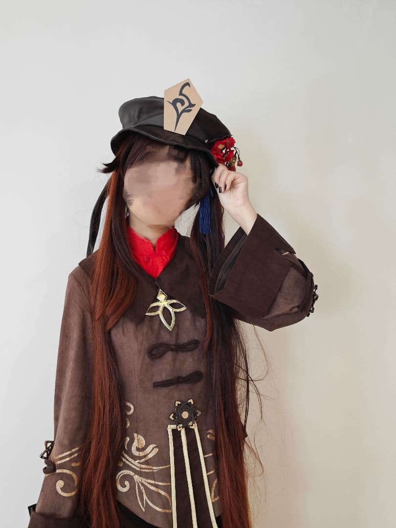 原神　胡桃　三分妄想　コスプレ衣装　Mサイズ　靴（23.5cm）、ウィッグ一式