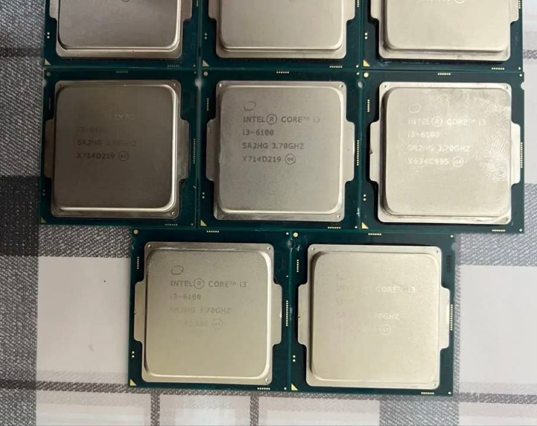 intel core i7、i5、i3 (12個セット) 作業製品から削除