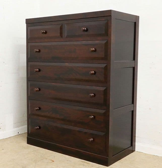 【松本民芸家具】D型6段チェスト・整理箪笥・ミズメザクラ無垢