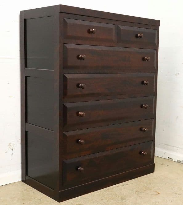 【松本民芸家具】D型6段チェスト・整理箪笥・ミズメザクラ無垢