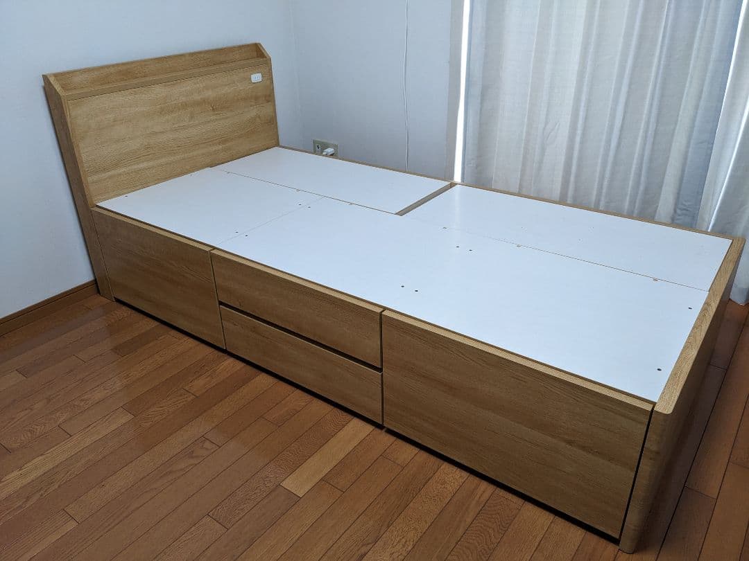 【手渡し限定】ニトリ 収納付 シングルベッド