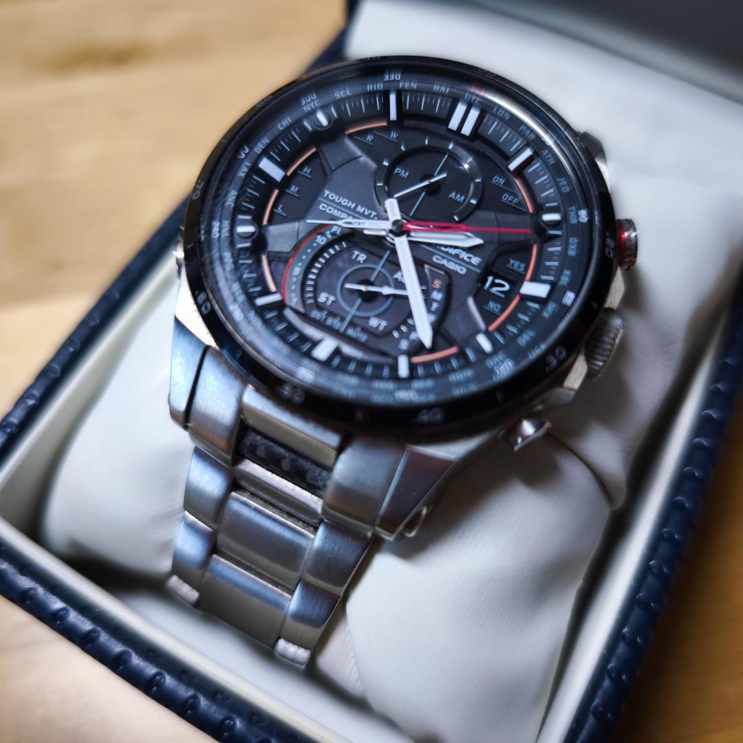 CASIO EDIFICE ソーラー電波時計 EQW-A1200DB-1AJF