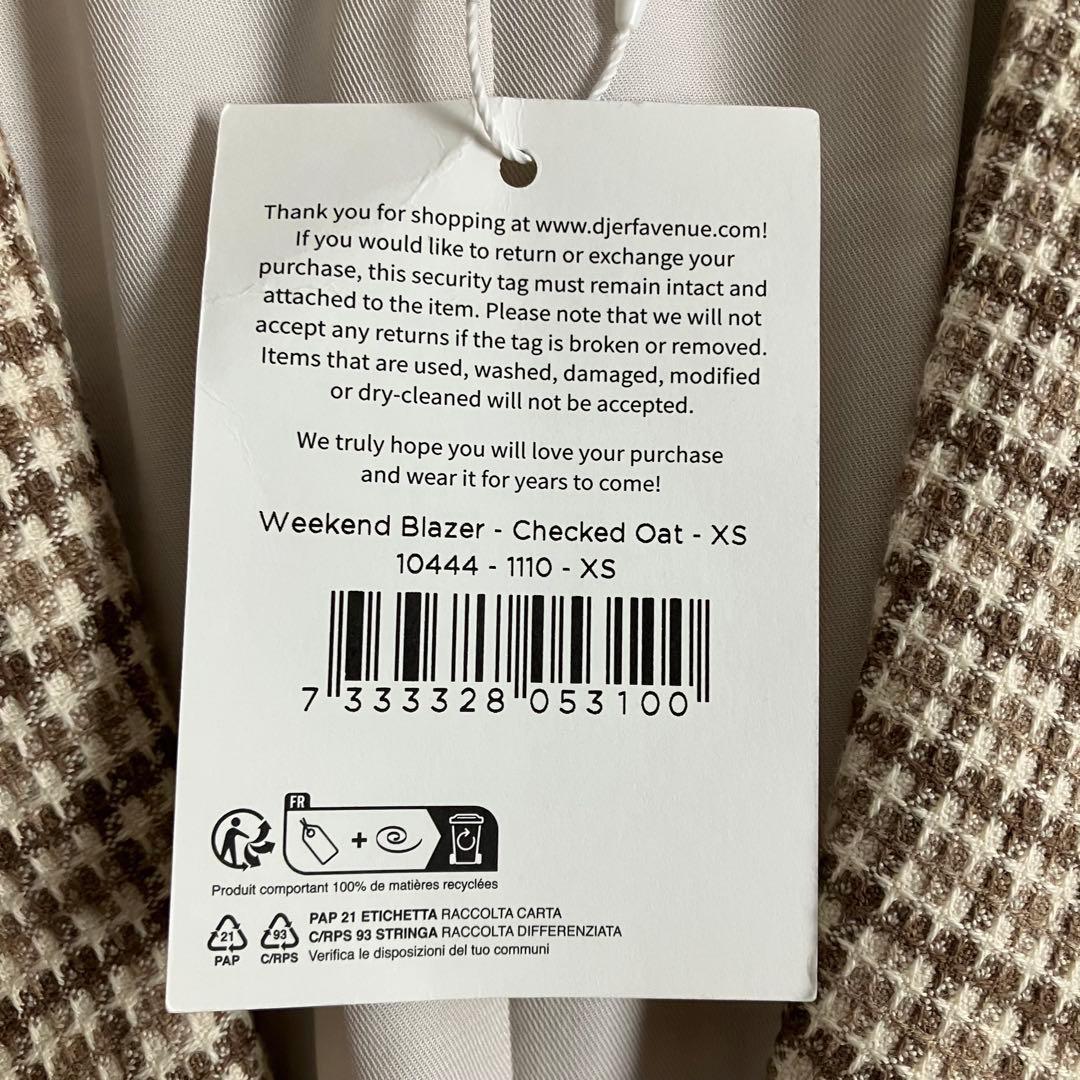 【DJERF AVENUE】Weekend Blazer Checked Oat