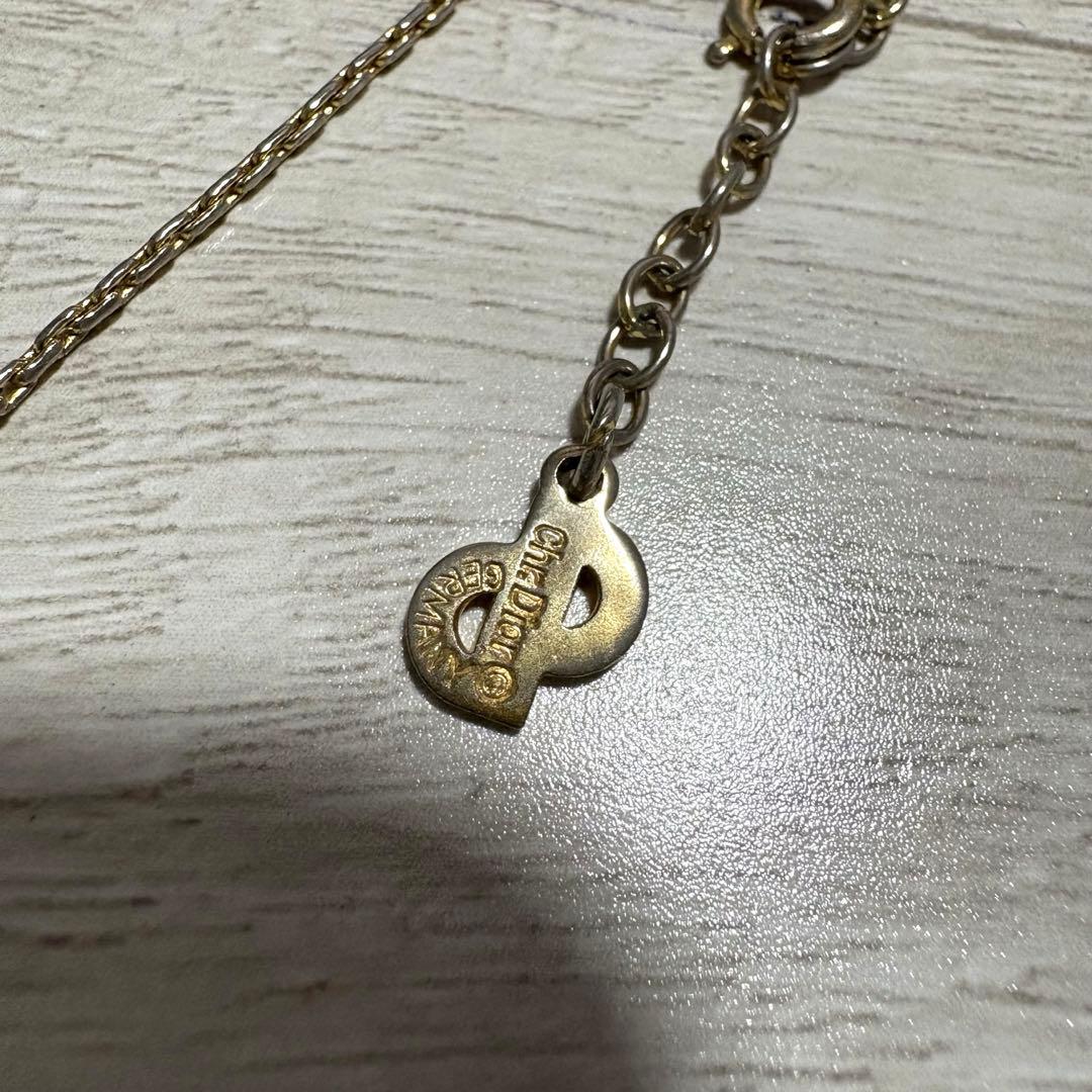 Dior ディオール CDロゴ ストーン付き ヴィンテージ ネックレス