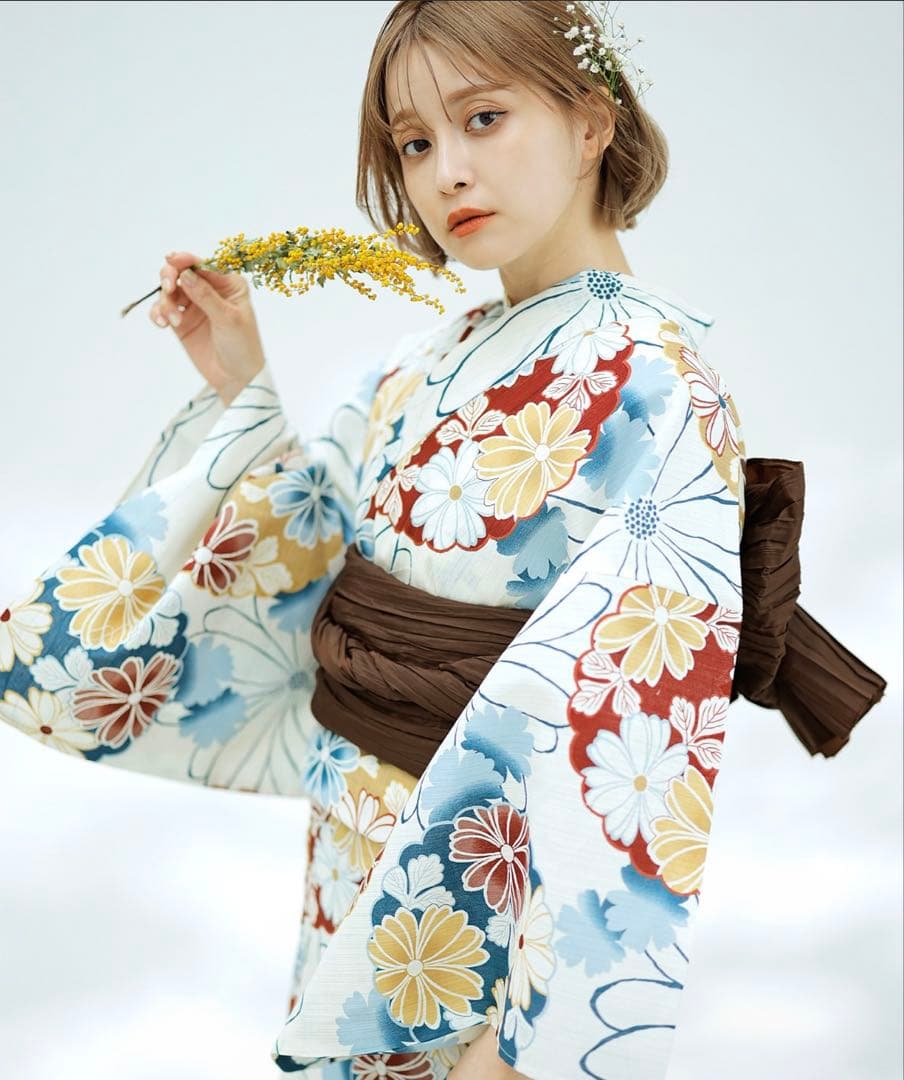Dita 浴衣　古典百花繚乱　浴衣＋兵児帯＋下駄