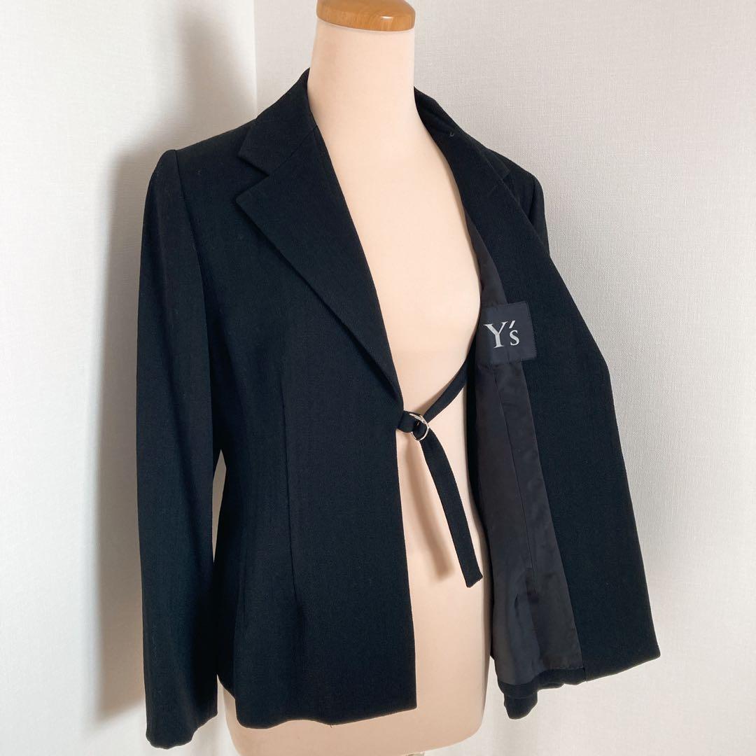 Y's ワイズ ボタンレス ジャケット ウール 日本製 ヨウジヤマモト