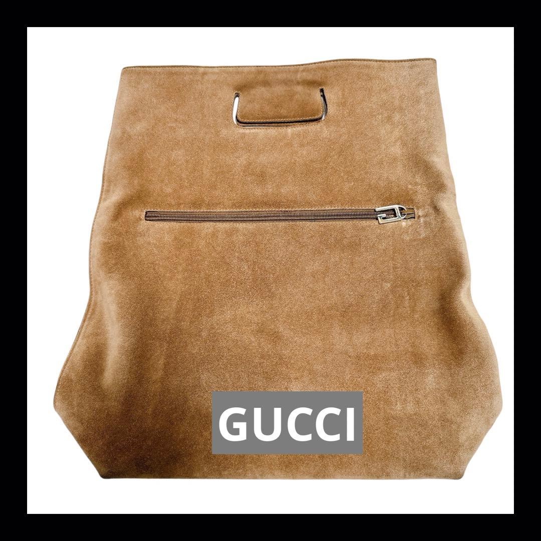 オールドグッチGUCCIヴィンテージスウェードクラッチバッグ茶色ブラウンカバン