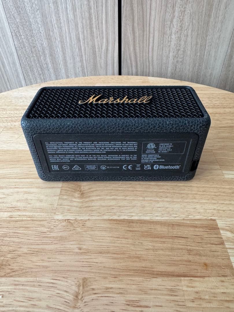 Marshall EMBERTON III ブラック ワイヤレススピーカー