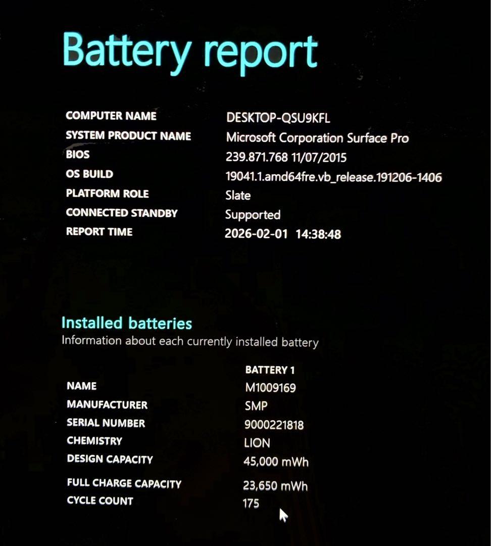 Surface Pro 第5世代　動作確認済