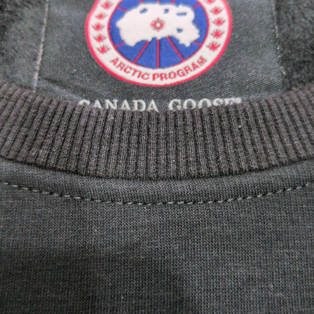 カナダグース トレーナー 黒 ロゴ ワッペン   完売品