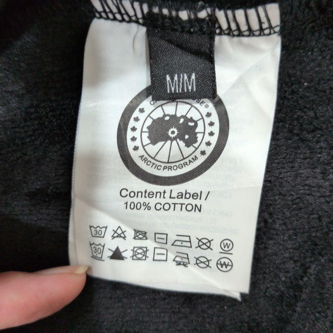 カナダグース トレーナー 黒 ロゴ ワッペン   完売品