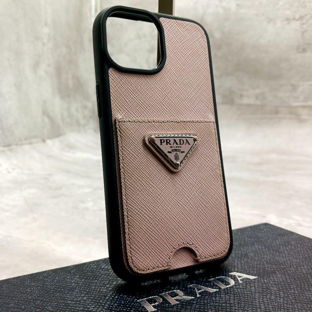 極美品✨ プラダ iPhone 12.13 pro スマホケース レザー ピンク