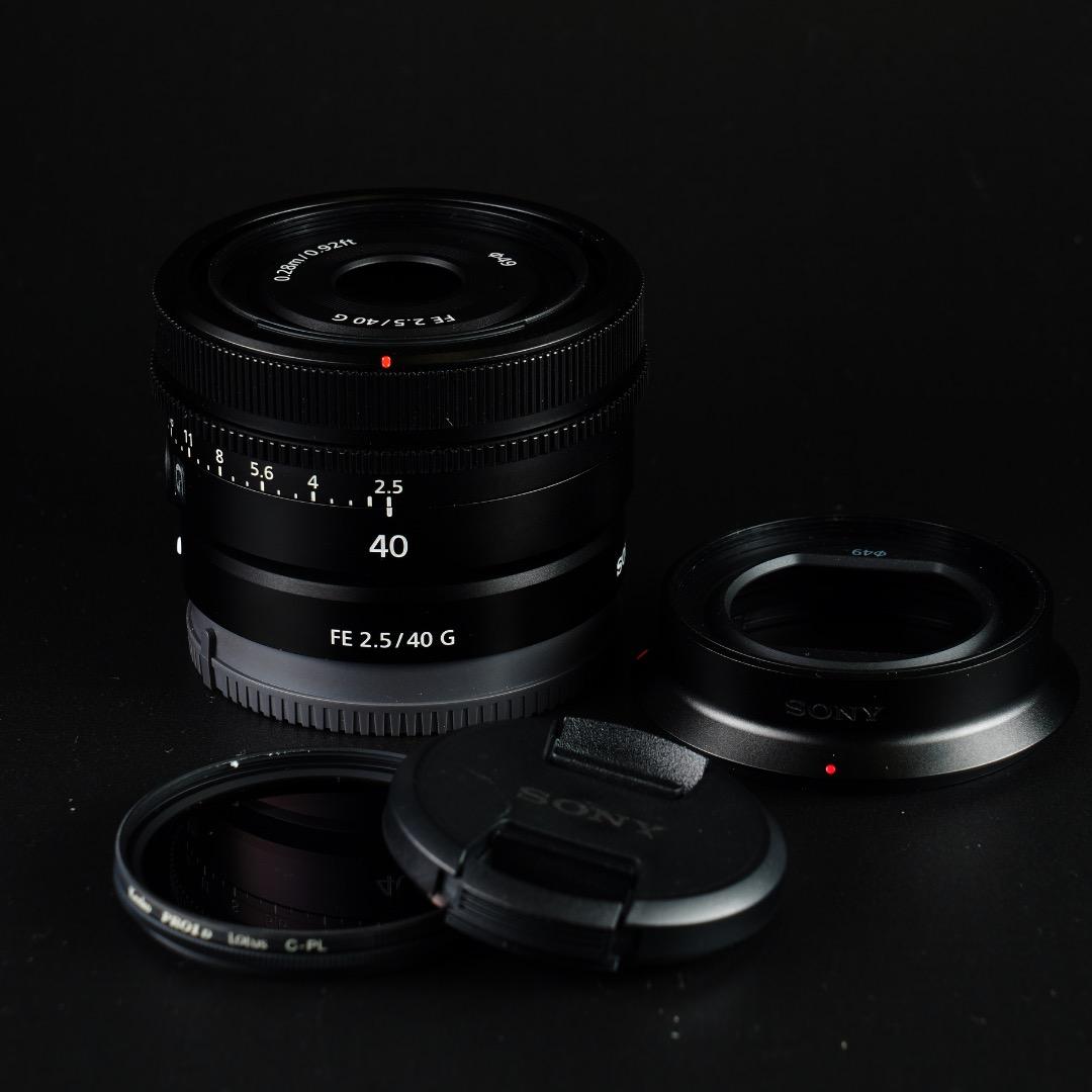 【極美品】SONY SEL40F25G 40mm F2.5G 保護フィルター