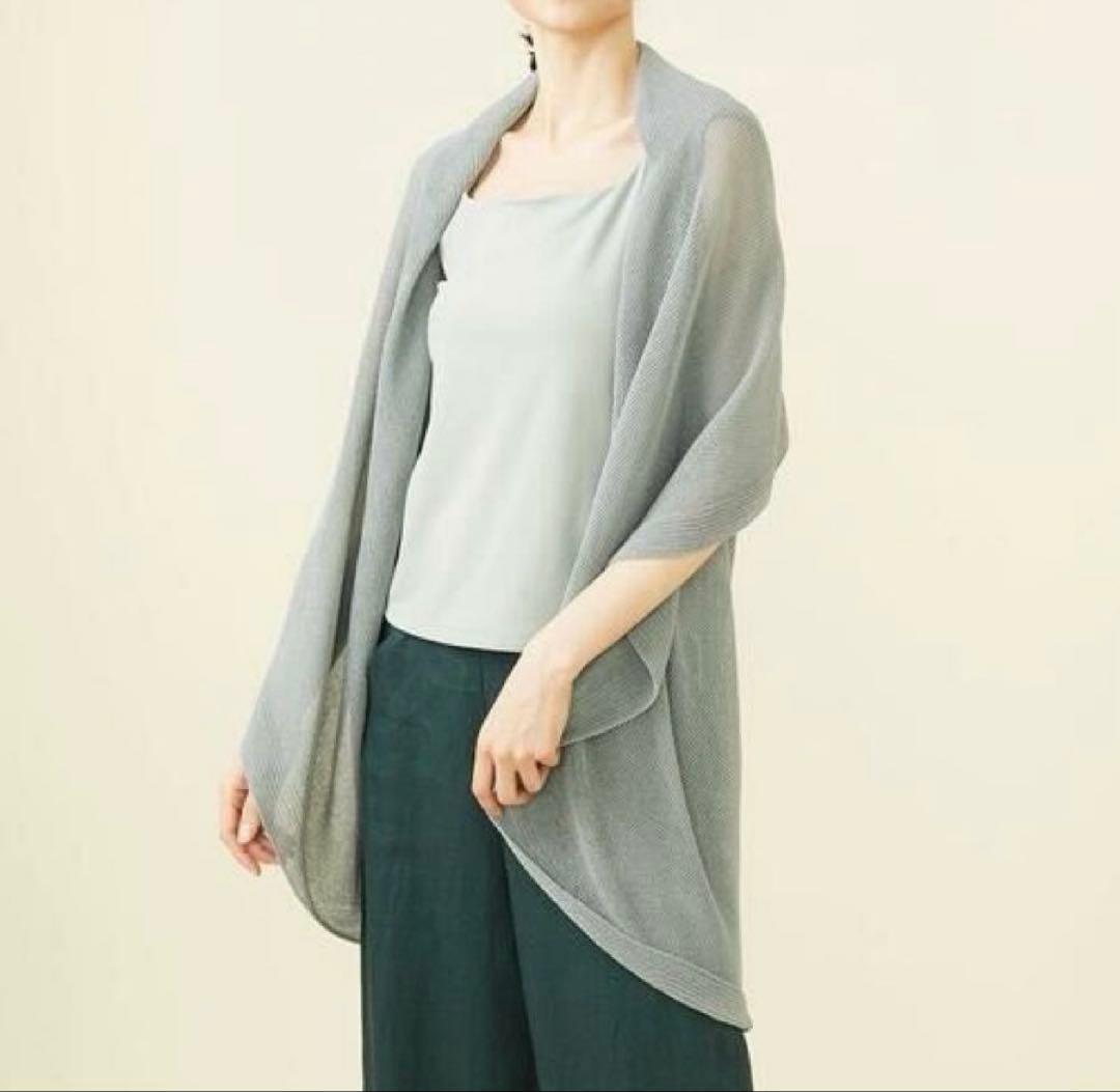 極美品✨2024年 シビラ ペーパーヤーンドレープジレ 2way 羽織り グレー