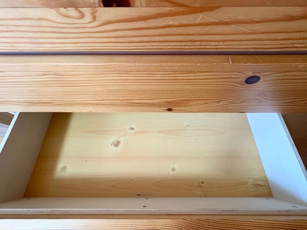 無印良品　パイン材　チェスト　4段ワイド　廃盤品