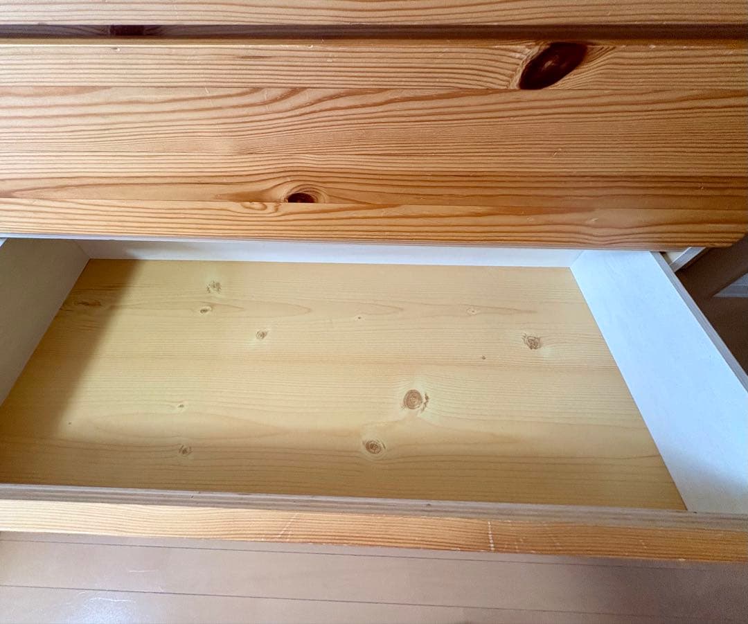 無印良品　パイン材　チェスト　4段ワイド　廃盤品