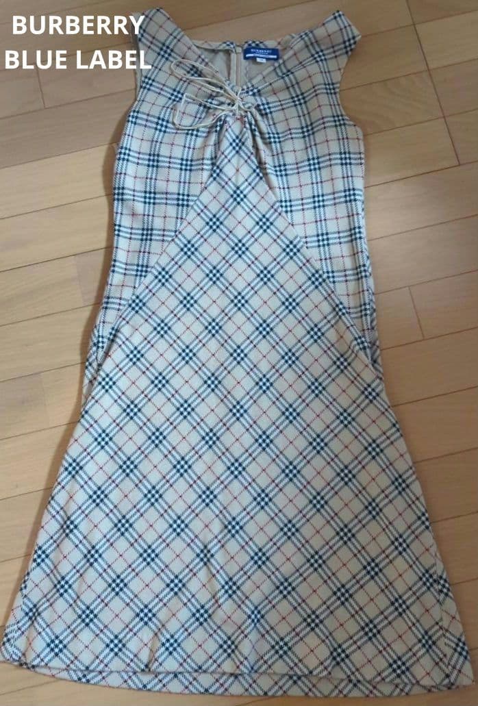 BURBERRY BLUE LABEL ノバチェック ノースリーブワンピース