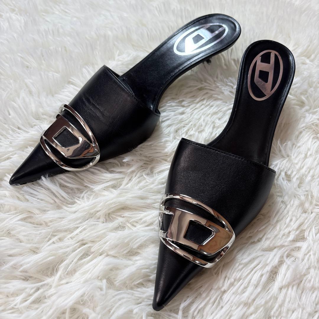 ☆美品☆DIESEL ディーゼル D-VENUS ミュール ハイヒール Dロゴ
