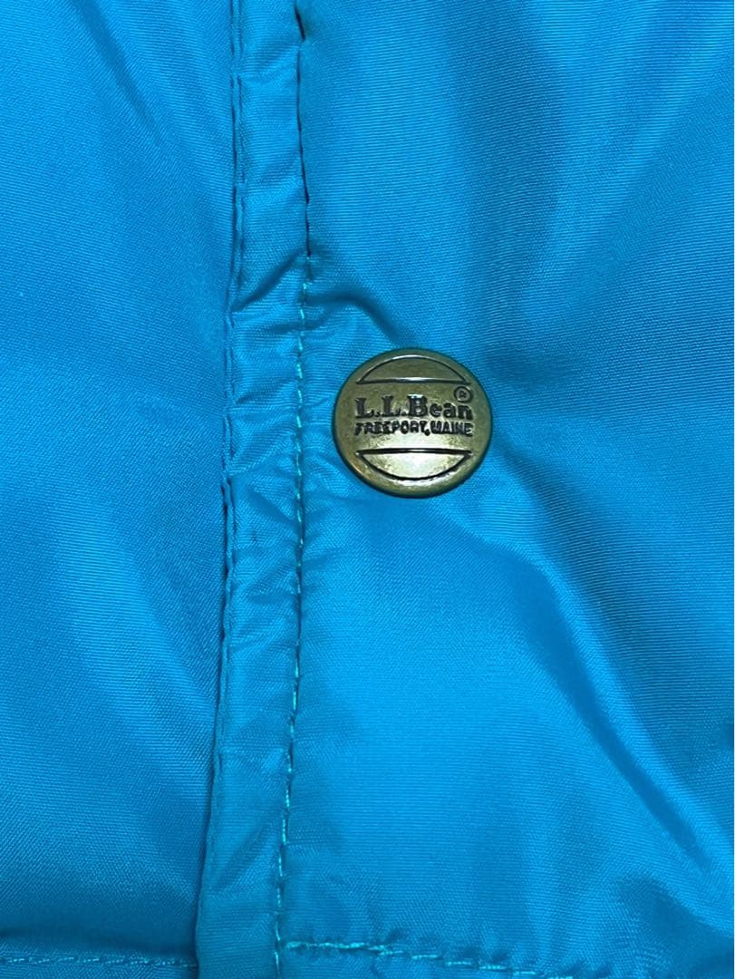 黒*)様 80s usa製 llbean グースダウンベスト ターコイズブルー
