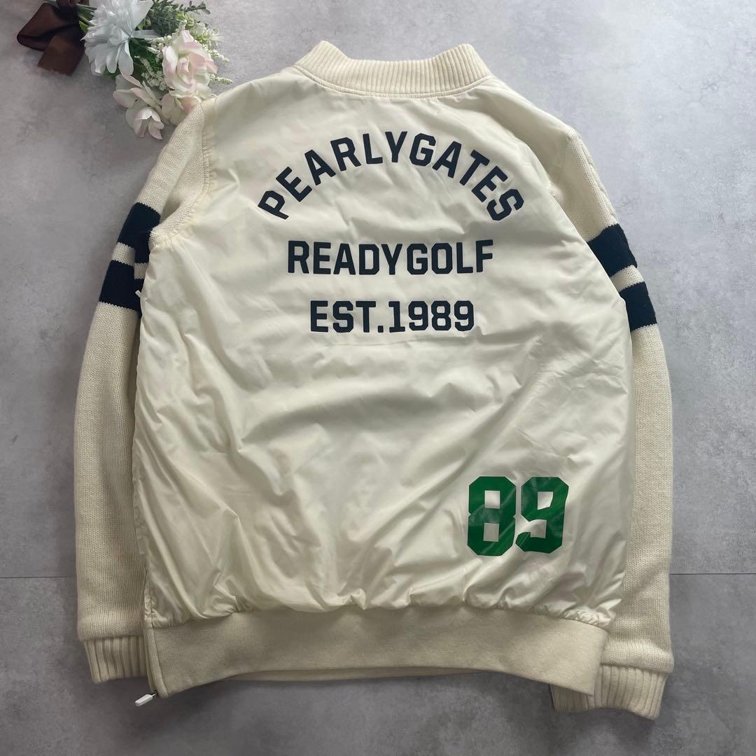 美品✨パーリーゲイツ スニードジャック 中綿ブルゾン ロゴ ニット切替 L相当