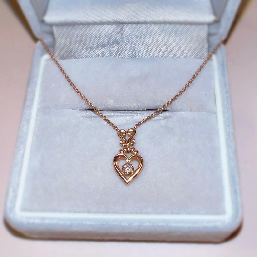 【star jewelry】K10 スタージュエリー ハート型 ネックレス
