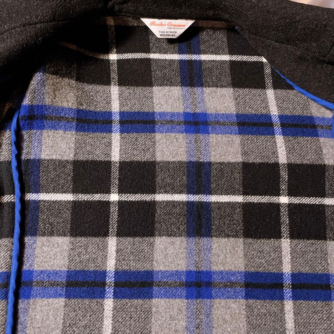 ピーコート ウール 厚手 ダークグレー 黒 平成ギャルy2k グランジ パンク