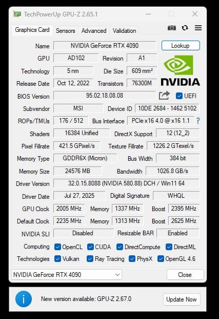 【美品】MSI SUPRIM X RTX4090 付属品完備